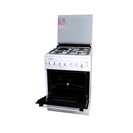 Westpoint 60x60cm 3 Gas burner + 1 Electric Plate & Oven Grill White – WCER6631E0