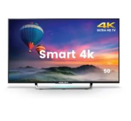 Home Tech Smart 4k Tv 50 Inch”Double Glass”(Free king'amuzi cha Azam full set.)