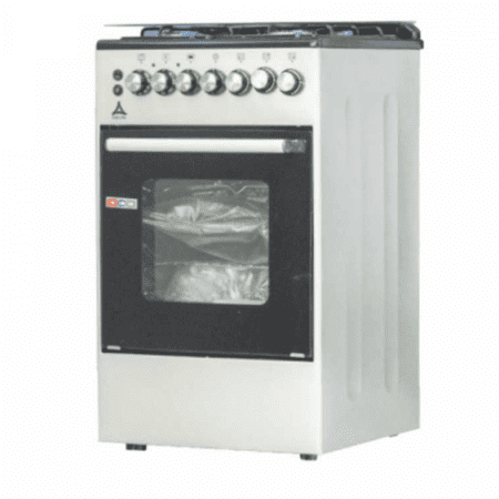 Delta Cooking Ranges 50 X 55cm 4 Gas Burner Gas Grill & Electric Oven (Silver, DGC-5040E)