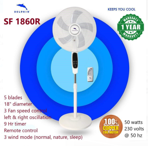 Dolphin Stand Fan SF 1860R