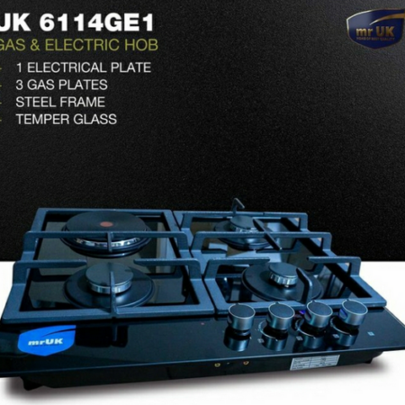 Mr Uk 3 Gas Hob, 1 Electronic Gas Stove HOB GE1 (Christmas Offer)