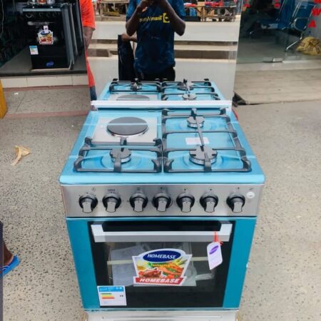 HOMEBASE Gas Cooker 4 Plates 3 Gas Plate + 1 Electric Plate 60cm x 60cm