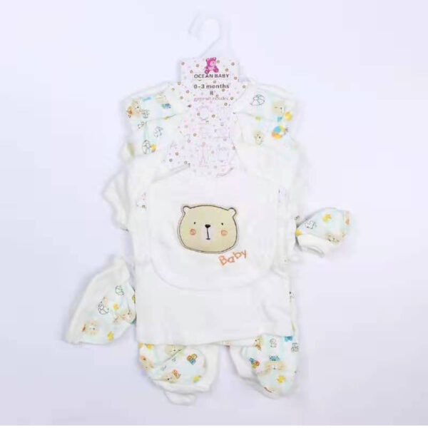 Newborn Baby Suit 0-9m 8pc Tape 10