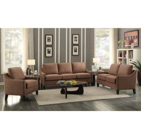 Velvet Sofa 3+2+1 Seater Brown Copper Colour