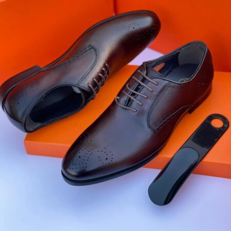 Classic Leather Men Shoes Brown & Black Colour