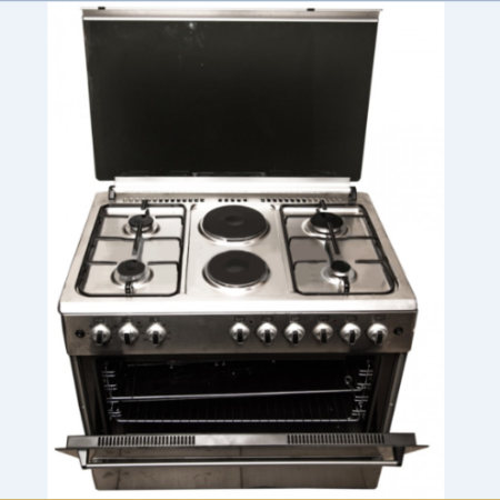 Westpoint Cooker 4 Gas Burners, 2 Electric Plates, 60x60cm, Electric Oven, - WCLR9642E0X