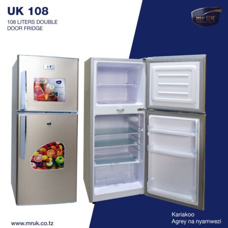 Mr Uk Refrigerator Double Door Silver UK108 – 108L