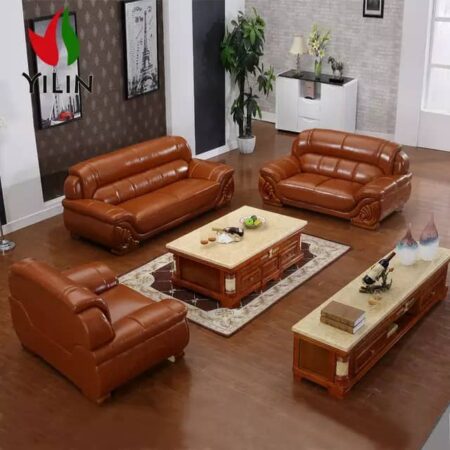 Luxury Leather Sofa 2+2+1 Seater Brown Colour