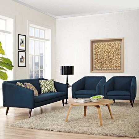 Velvet (2+2) Seater Sofa Dark Blue Colour