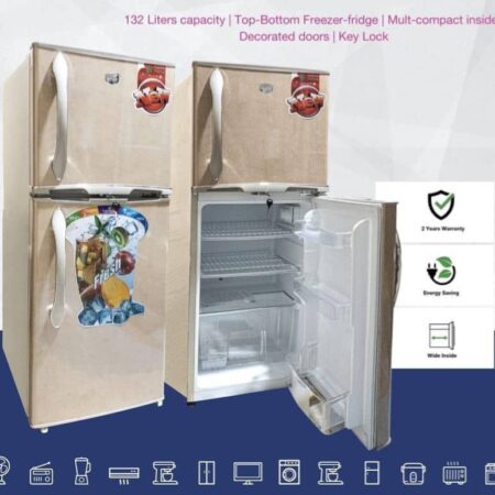 Mr UK 140 Liters Double Door Fridge Gold