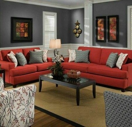 Classic Velvet Sofa Set Red Colour