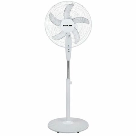 Nikai Stand Fan 45W NPF160 - White Plastic Blade