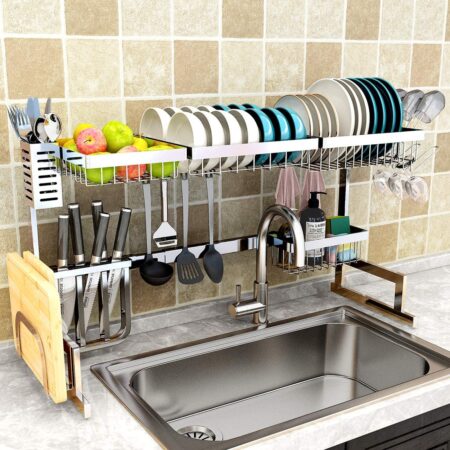 Multi Functional Kitchen Dish Drying Rack Storage