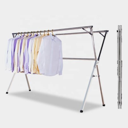 Folding And Expandable Metal X Type Hanging Cloth Racks Clothes Drying Rack Stand