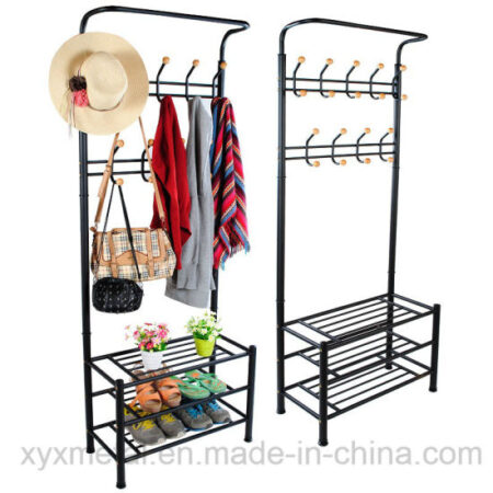 Metallic Coat Modern Sustainable Freestandind Movable Hanging Rack Clothes Hangers