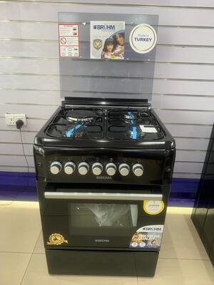 BRUHM FREE STANDING GAS COOKER BGC-6631NX 60cm x60cm. 3 Gas Burners + 1 Electric Burner. Electric Oven & Grill.