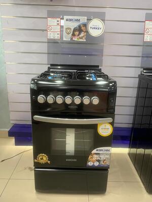 BRUHM FREE STANDING GAS COOKER BGC-5031NX 50cm x 55cm. 3 Gas Burners + 1 Electric Burner. Electric Oven & Grill.