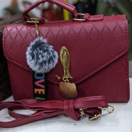 Classic Handbags Maroon Colour