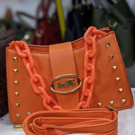 Classic Handbags Orange Colour