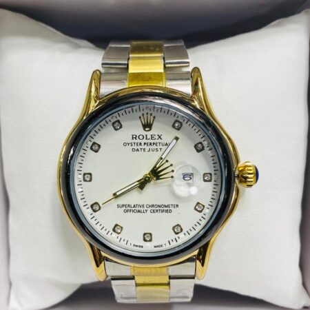 Classic Rolex Watch Gold & White Colour Tape 4