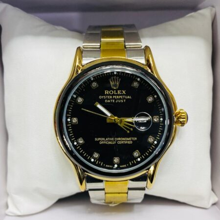 Classic Rolex Watch Gold & Black Colour Tape 1