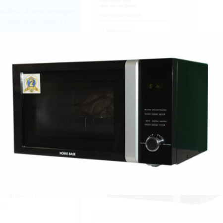 Home Base Microwave Oven With Grill 23L - HBMWG-23B