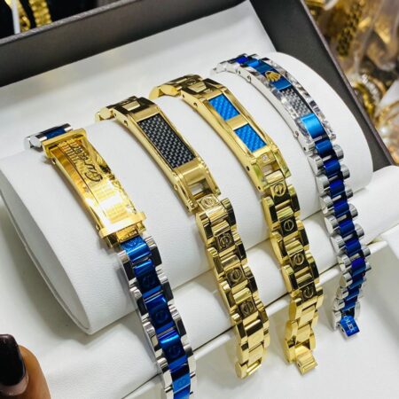 Classic Rolex Bracelet Blue & Gold Colour