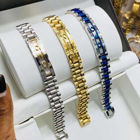 Classic Rolex Bracelet Blue,Gold & Silver Colour