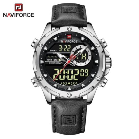 Naviforce Nf9208 Quartz Waterproof Chronograph Luminous Leather Strap Men's Watch