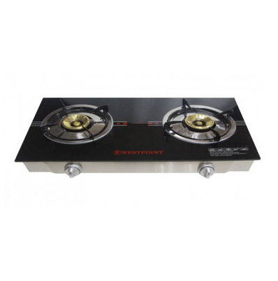 Westpoint Gas Stove 8mm 2 Burner Black, WTJ-2819