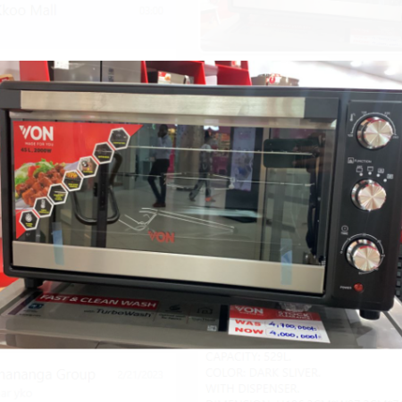 Von Mini Oven 45Ltr 2000W VAOC2045