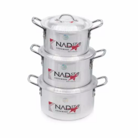 Nadstar8 Cooking Set with Lid 3pcs 2x4