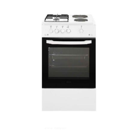 Westpoint Cooker 60x60cm Electric Oven 2 Gas Burners 2 Electric Plates Auto White - WCER6622E0