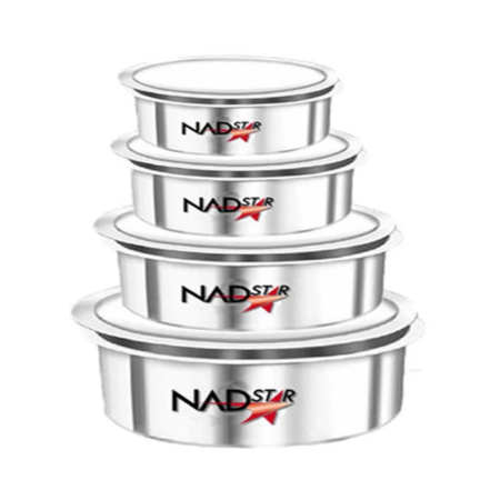 Nadstar8 Aluminium Sufuria 4pcs with Lid 25-26-27-28