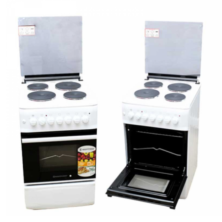 WESTPOINT 4 Electric Plate & Oven Grill Cooker 50x55cm White, - WCER5504E0