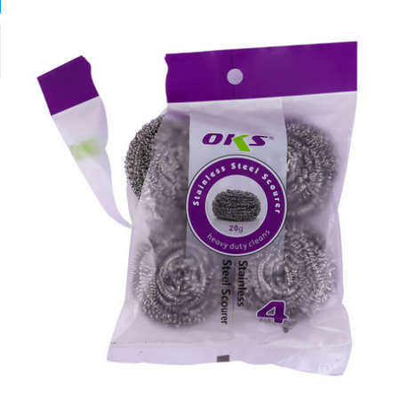 Oks Scourer Stainless Steel 4pc 200st 4204