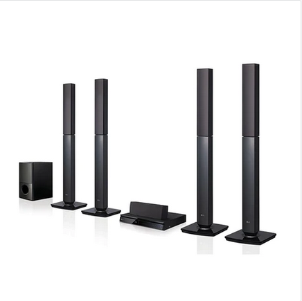 LG Home Theater 1,000W, 5.1CH Surround System (4 Tallboy), FM Radio, Bluetooth Music Steaming-LHD 657