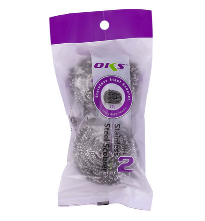 Oks Stainless Steel Wire Scourer 25g 2pcs 4252