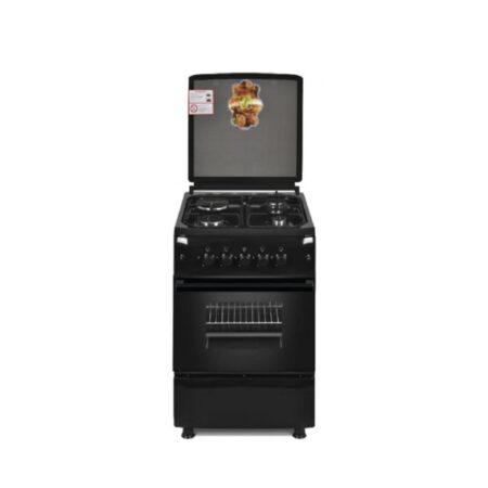 Westpoint Cooker 3 Gas Burners + 1 Electric Plate & Electric Oven, 50x55cm Black - WCER5531EON