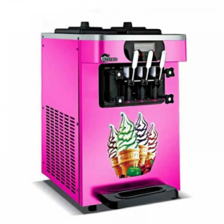 Generic Commercial Table Top Soft Serve Ice Cream Machine with 3 Dispensers 20L/H