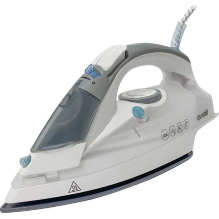 Evvoli Steam Iron with Ceramic Sole White or Black Colour 2400W EVIR-H2400W-B