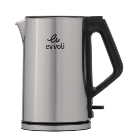 Evvoli Stainless Steel Electric Kettle With Fast Boiling Feature, Smart Power Off Technology, 1.5 L 2200 W – EVKA-KE15MS