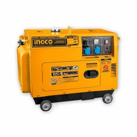 Ingco Silent Diesel Generator 5kW Single Phase Pull Start GSE50001