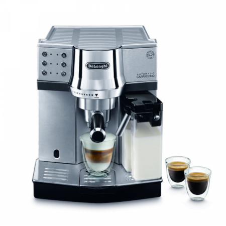 Delonghi Expresso Maker Pump Driven & Cappuccino Machine 1450W (Metallic) EC850.M