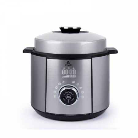 Evvoli Pressure Cooker 5.5L with 10 Cook Settings & 15 Smart Safety Protection Modules 1100W PC6010S