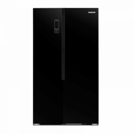 Bruhm Refrigerator 516L with Water Dispenser Side by Side Doors Glass Finish BFX-529ENG