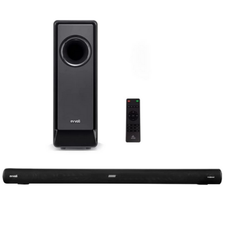 Evvoli 2.1ch Soundbar With Wireless Subwofer, Bluetooth And LED Display 240W SB241B