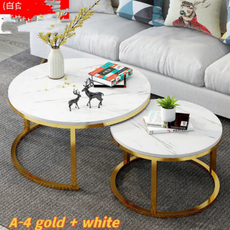 Coffee Table A-4 Gold/White