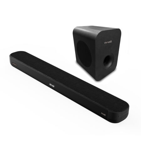 Evvoli 2.1ch Soundbar With Wireless Subwofer, Bluetooth And LED Display 320W Black SB321B