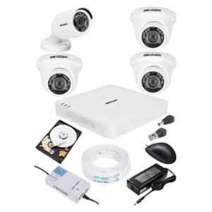 Hikvision 4 CCTV Cameras (Night Vision) & 4 Channel DVR Standalone Kit